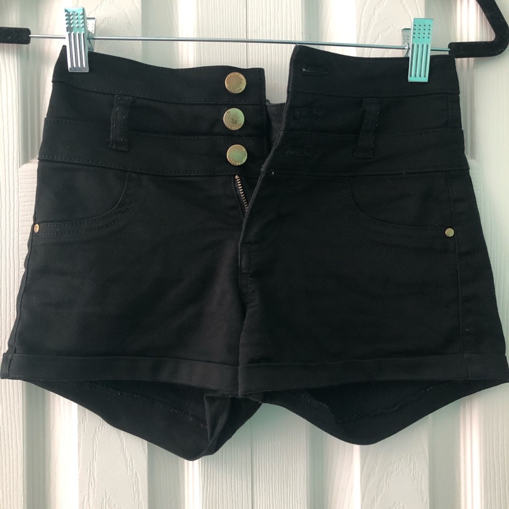 Black high waisted shorts